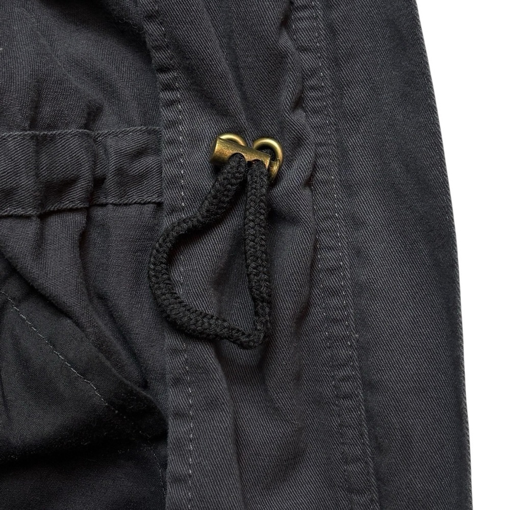 Garnet Hill Organic Cotton Full Zip Utility Military Jacket Size 12 Gray Pockets - Picture 4 of 10